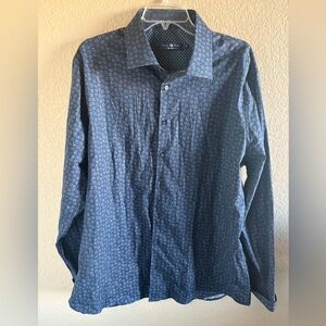 Stone Rose Navy Polka Dot Shirt